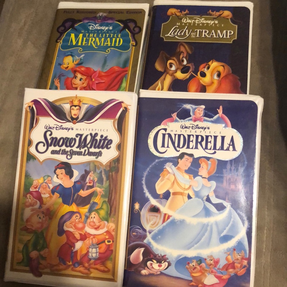 Bundle of 4 Walt Disney Masterpiece VHS tapes